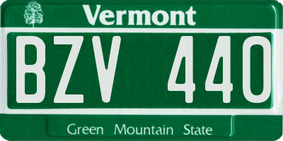 VT license plate BZV440