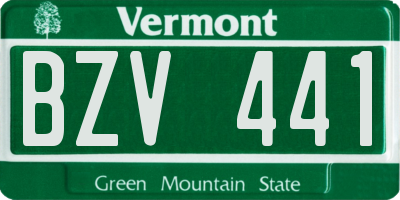 VT license plate BZV441