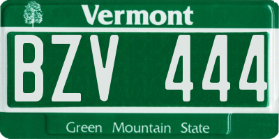 VT license plate BZV444