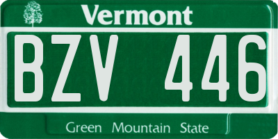 VT license plate BZV446
