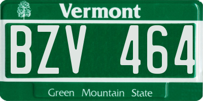 VT license plate BZV464
