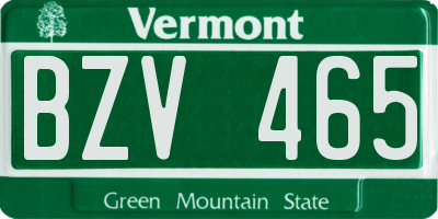 VT license plate BZV465