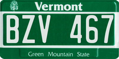 VT license plate BZV467