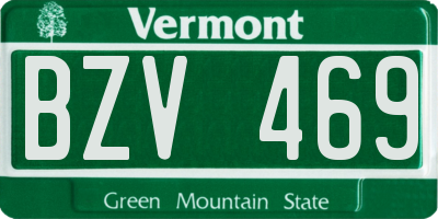 VT license plate BZV469