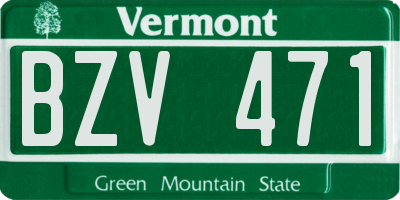 VT license plate BZV471