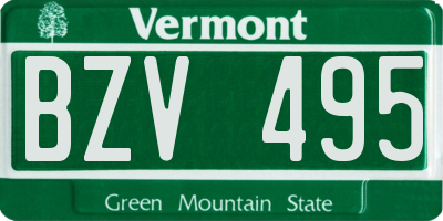 VT license plate BZV495