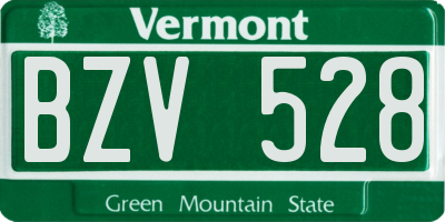 VT license plate BZV528