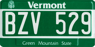 VT license plate BZV529