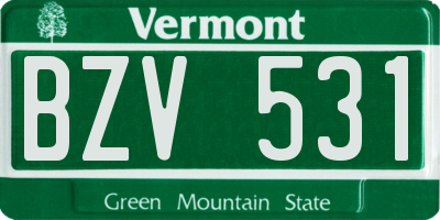 VT license plate BZV531