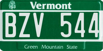 VT license plate BZV544