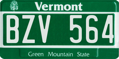 VT license plate BZV564
