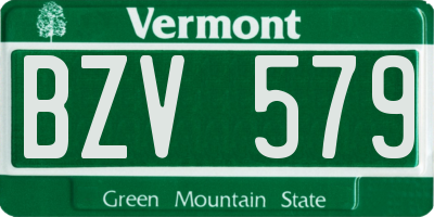 VT license plate BZV579