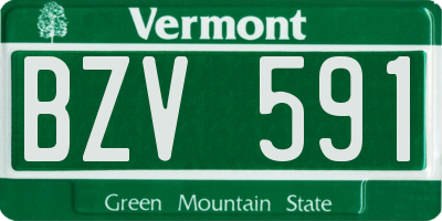 VT license plate BZV591