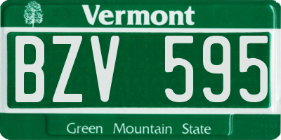 VT license plate BZV595