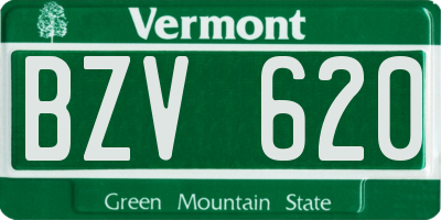 VT license plate BZV620