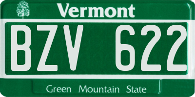 VT license plate BZV622
