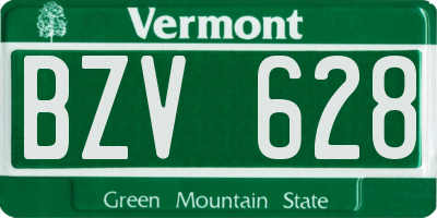 VT license plate BZV628