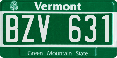 VT license plate BZV631