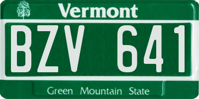 VT license plate BZV641