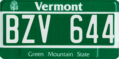 VT license plate BZV644