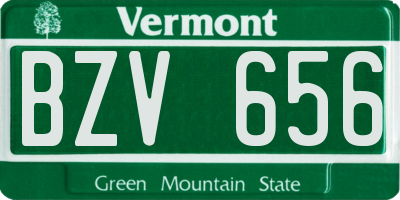 VT license plate BZV656