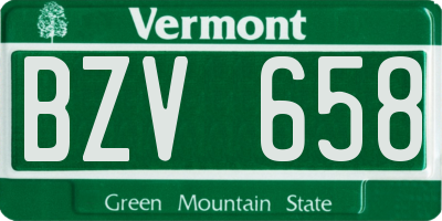 VT license plate BZV658