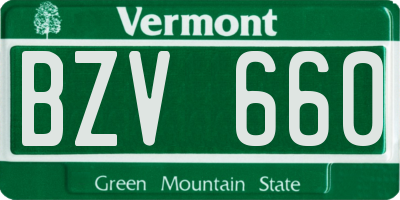 VT license plate BZV660