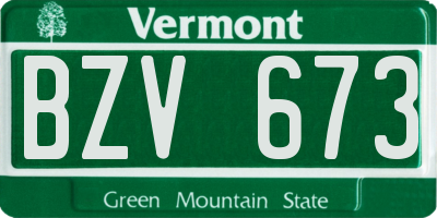VT license plate BZV673