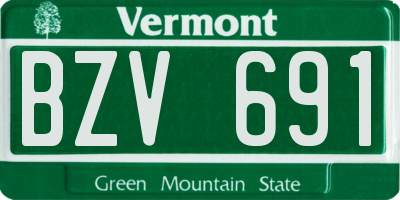VT license plate BZV691