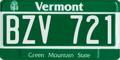 VT license plate BZV721