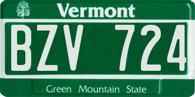 VT license plate BZV724