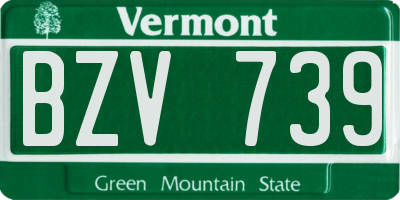 VT license plate BZV739