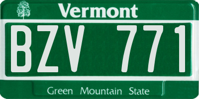 VT license plate BZV771