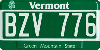 VT license plate BZV776