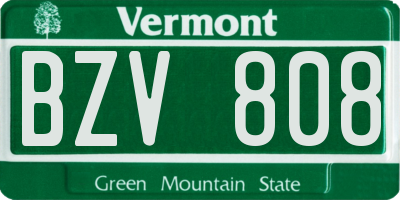 VT license plate BZV808