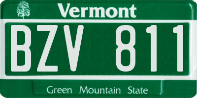 VT license plate BZV811