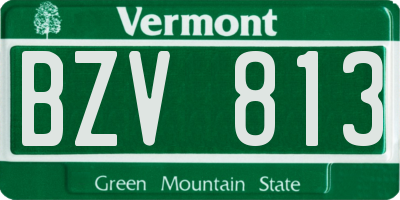 VT license plate BZV813
