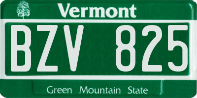 VT license plate BZV825