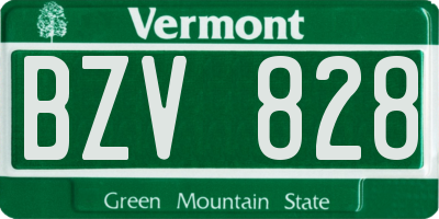 VT license plate BZV828