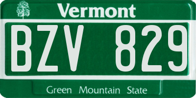VT license plate BZV829