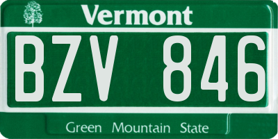 VT license plate BZV846