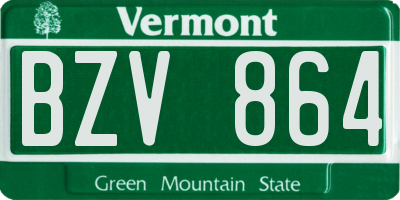 VT license plate BZV864