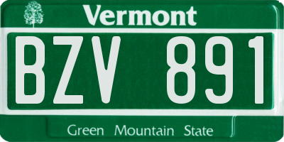 VT license plate BZV891