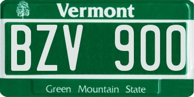 VT license plate BZV900