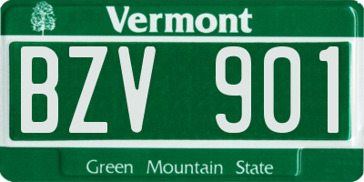 VT license plate BZV901