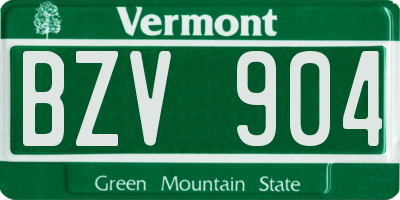 VT license plate BZV904