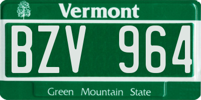 VT license plate BZV964