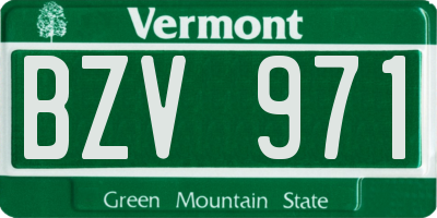 VT license plate BZV971