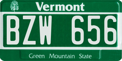 VT license plate BZW656