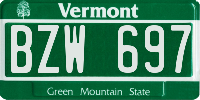 VT license plate BZW697